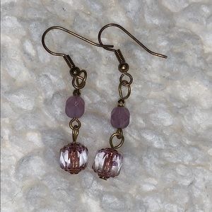 FREE GIFT: Pinky purple dangle Earrings